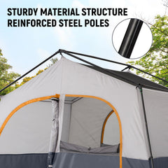 HG HIKERGARDEN 8-person tent waterproof fabric keeps you dry.