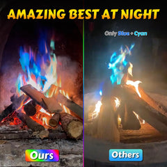 HGD fire color packets red blue green unleash rainbow flames for ambiance.
