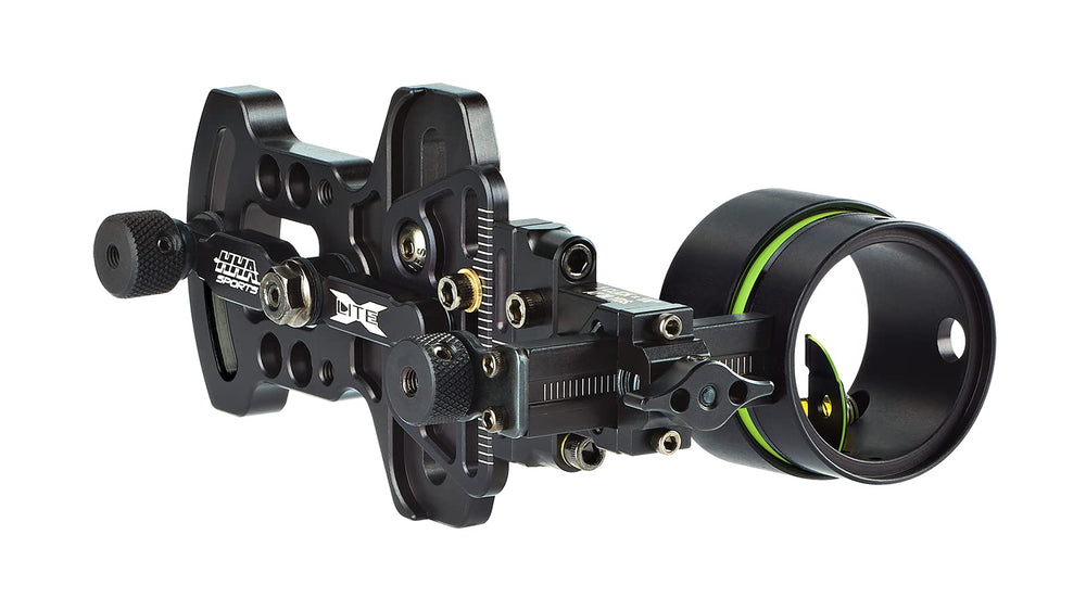 HHA Optimizer Lite X sight 5519 RH elevation dial close-up for adjustable yardage.