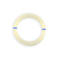 Hi-Seas fluorocarbon leader closeup demonstrates abrasion resistance for braid setups.