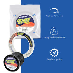 Hi-Seas Grand Slam mono leader offshore trolling setup demonstrates durable saltwater performance.