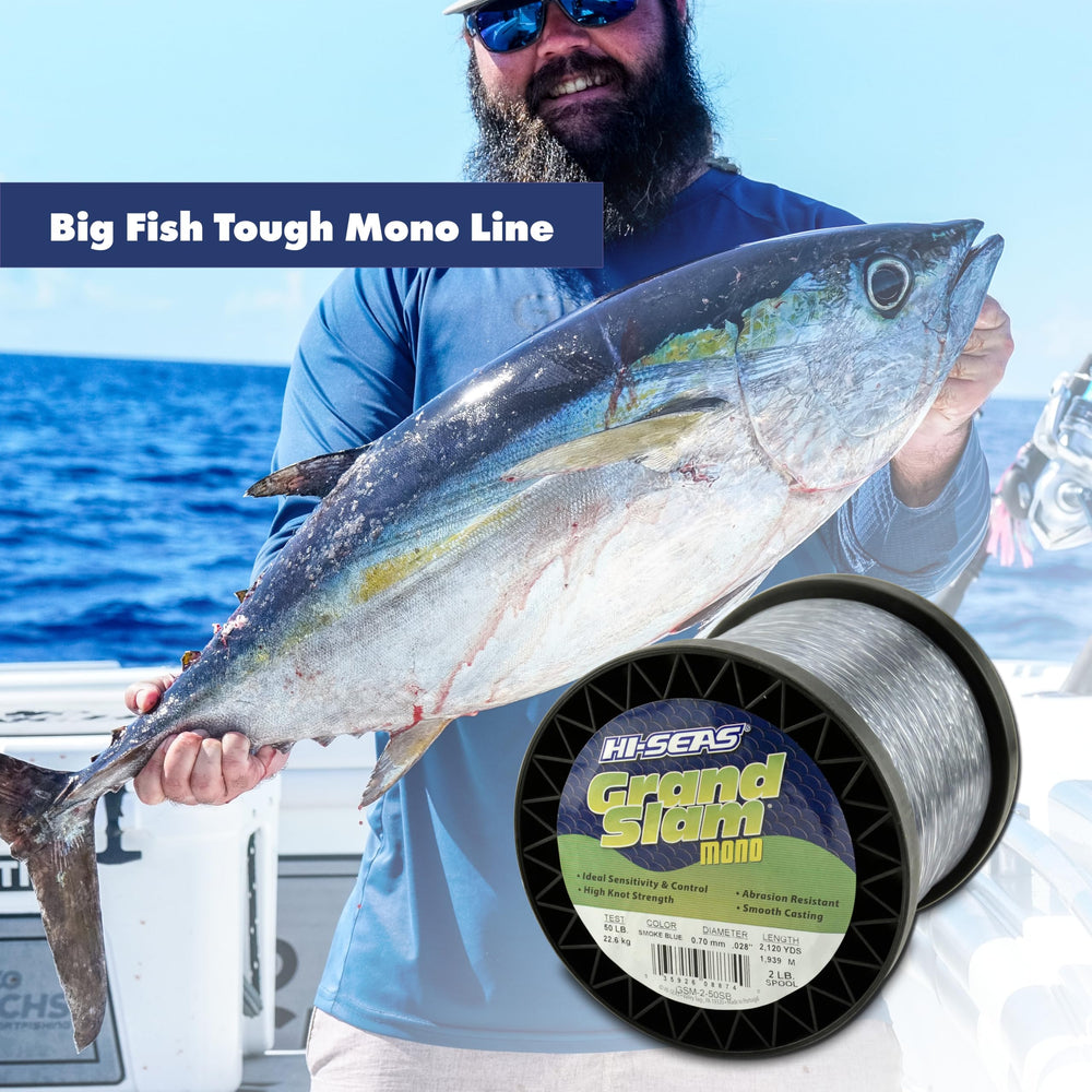 Hi-Seas Grand Slam line suitable for both fresh and saltwater fishing scenarios