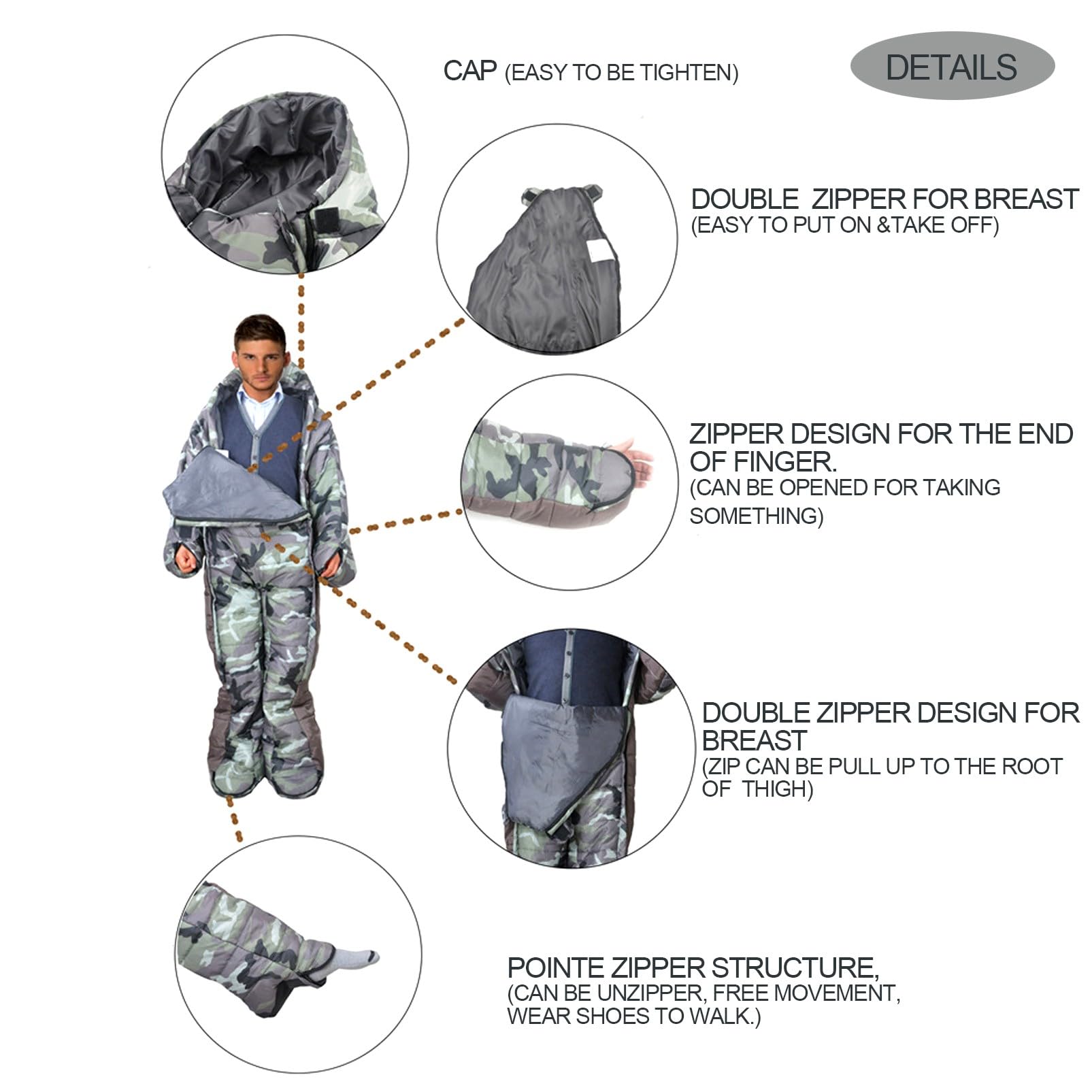 HI SUYI 72-inch sleeping bag warmth and comfort for cool outdoor nights