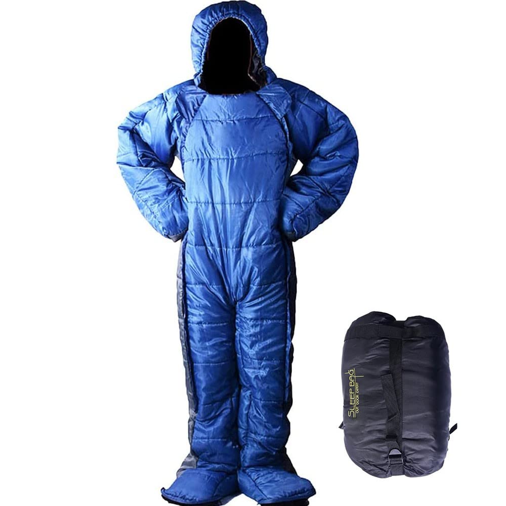 HI SUYI wearable sleeping bag exterior for cold-weather camping warmth