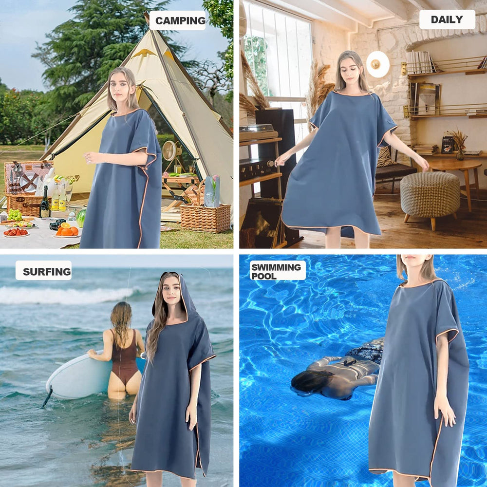 HI SUYI hooded changing robe facilitates easy wetsuit changes