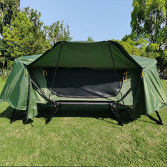 HI SUYI tent cot waterproof rain cover shields you from rain and sun.