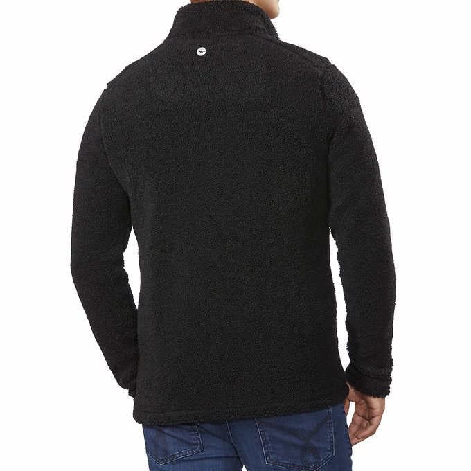 HI-TEC pullover black on hanger, suggests classic styling and layering versatility.