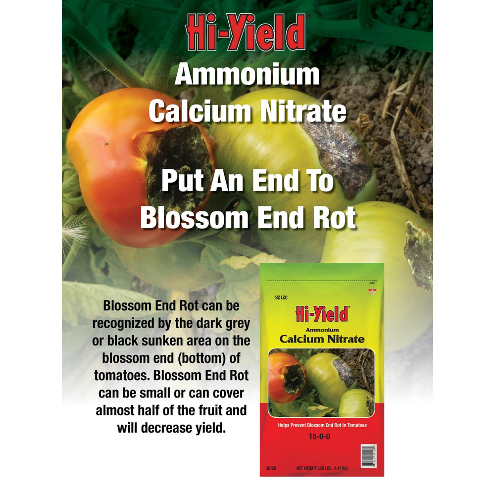 Hi-Yield ammonium nitrate for side-dress feeding of established rows.