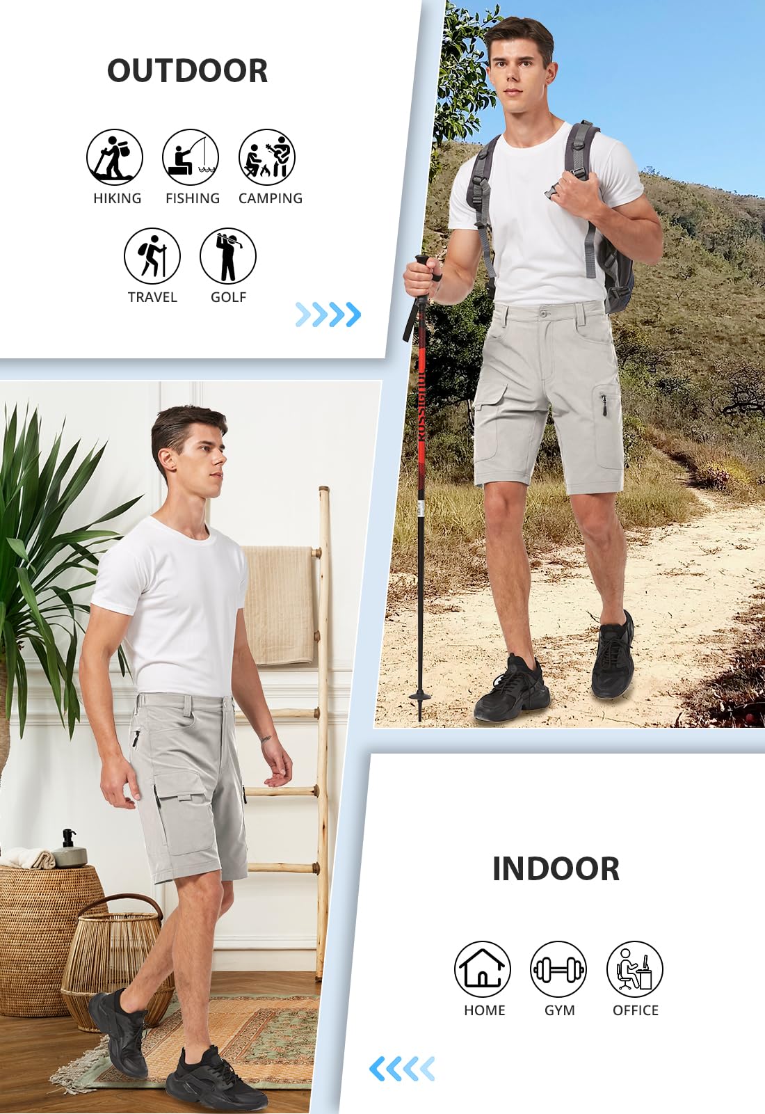 Hiauspor fabric delivers 4-way stretch for unrestricted movement.