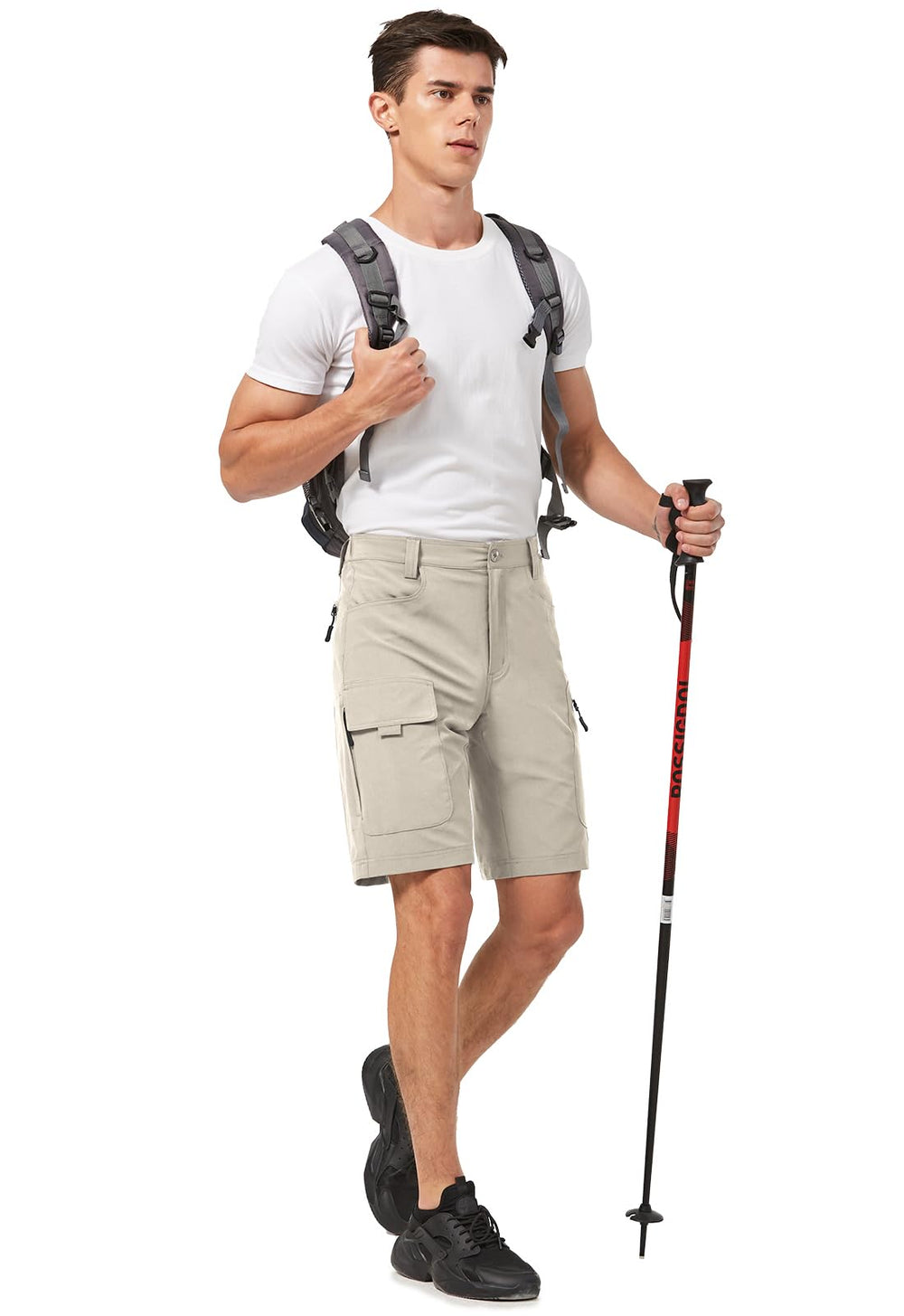 Hiauspor shorts beige activewear-ready for golf, hiking, and fishing days.
