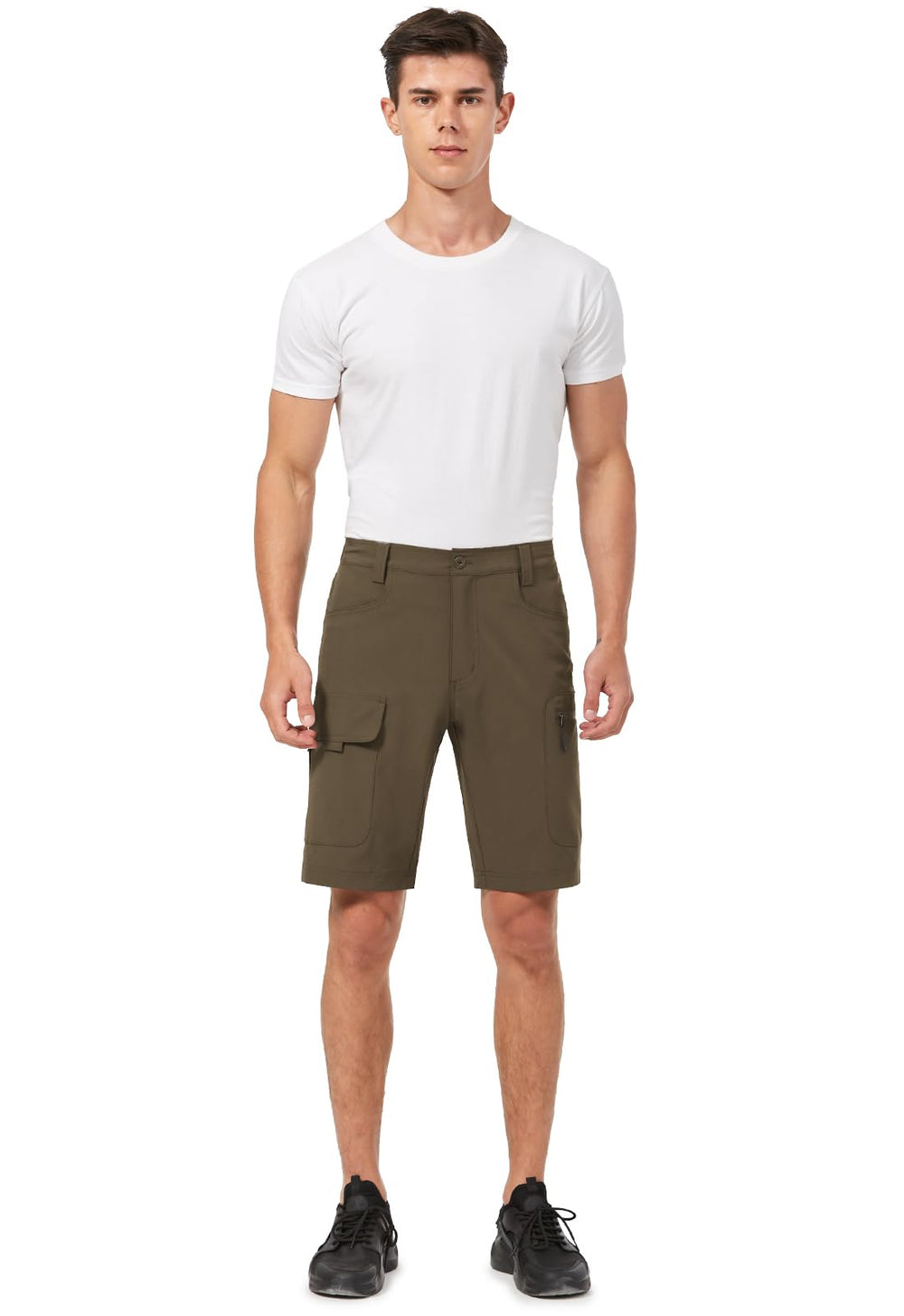 Hiauspor brown cargo shorts ready for travel casual wear and outdoor sport