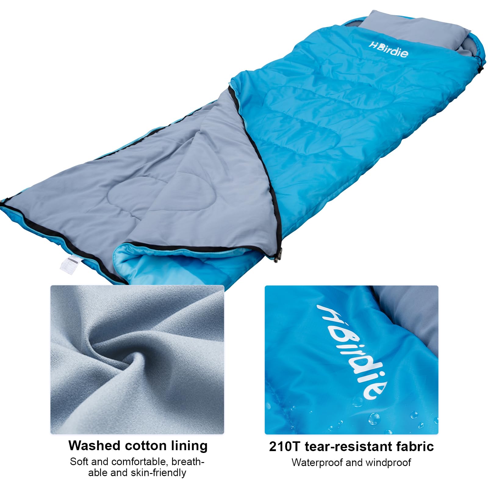 Hibirdie camping setup shows sleeping bag opened as blanket for airflow.