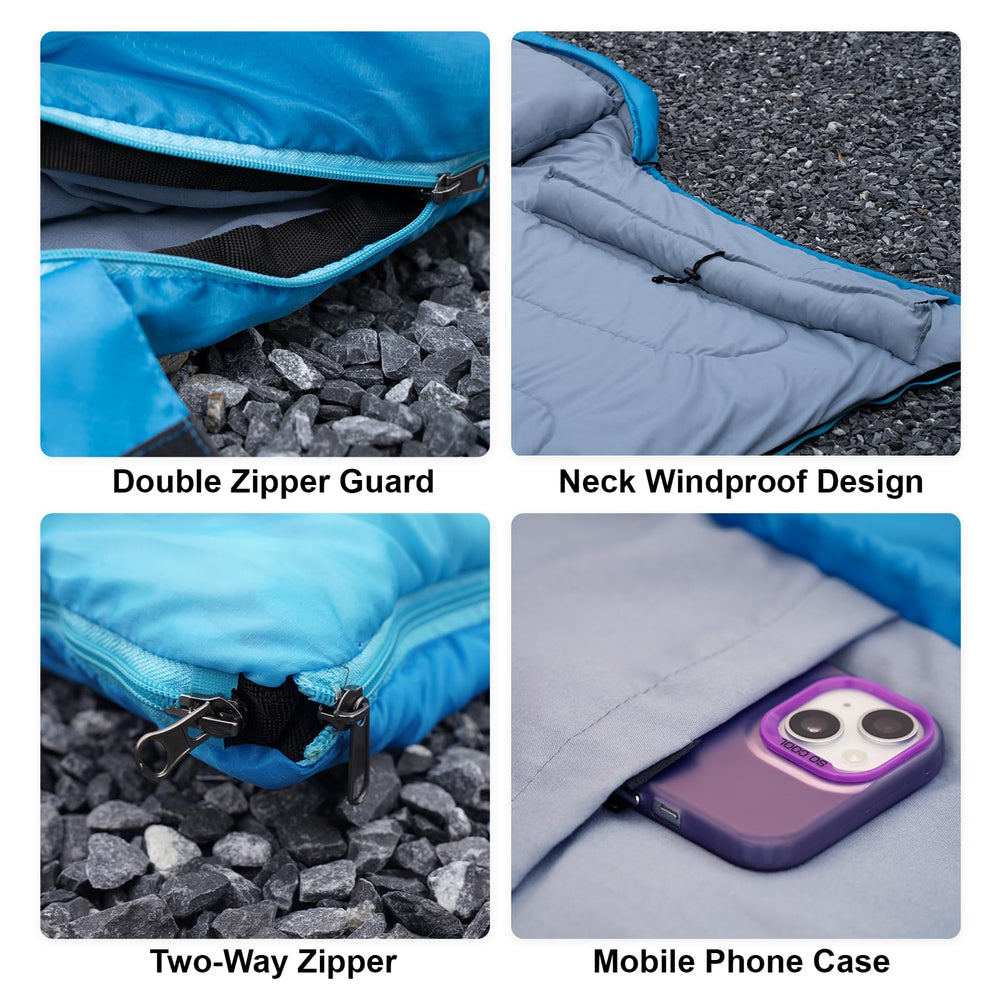 Hibirdie zipper system demonstrates smooth double-zipper and anti-pinch feature.