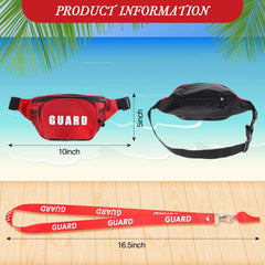 Hiboom guard fanny pack front view with secure zipper for organized storage.