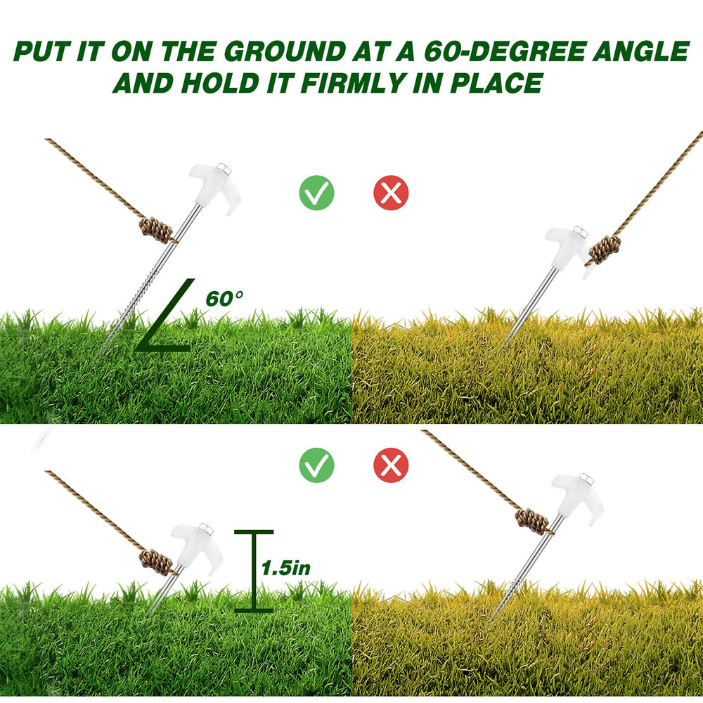 Hicarer glow-top stake visible at dusk improving campsite safety
