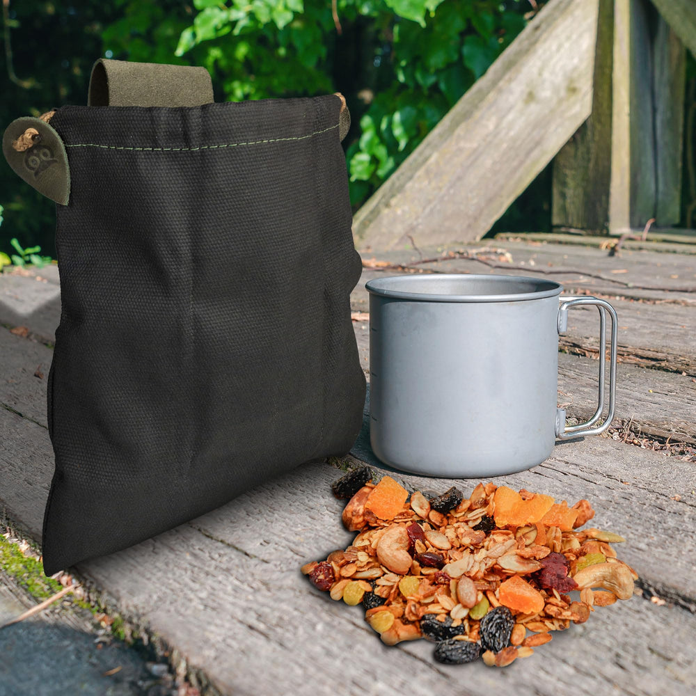 Hide & Drink waxed canvas close-up highlights durable material and vintage appeal.