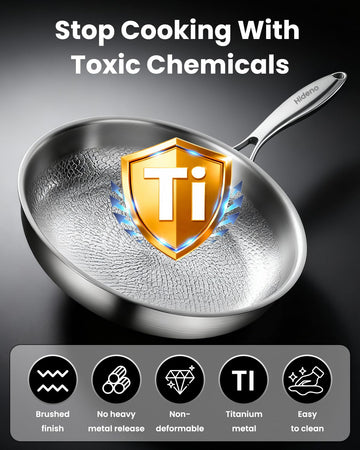 hideno titanium pan on induction demonstrates versatile stovetop compatibility