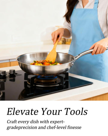 hideno titanium pan hammered surface promotes natural release and easy cleanup
