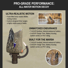Higdon Outdoors Pulsator PRO Mallard Hen rocking motion simulates natural duck body movement.