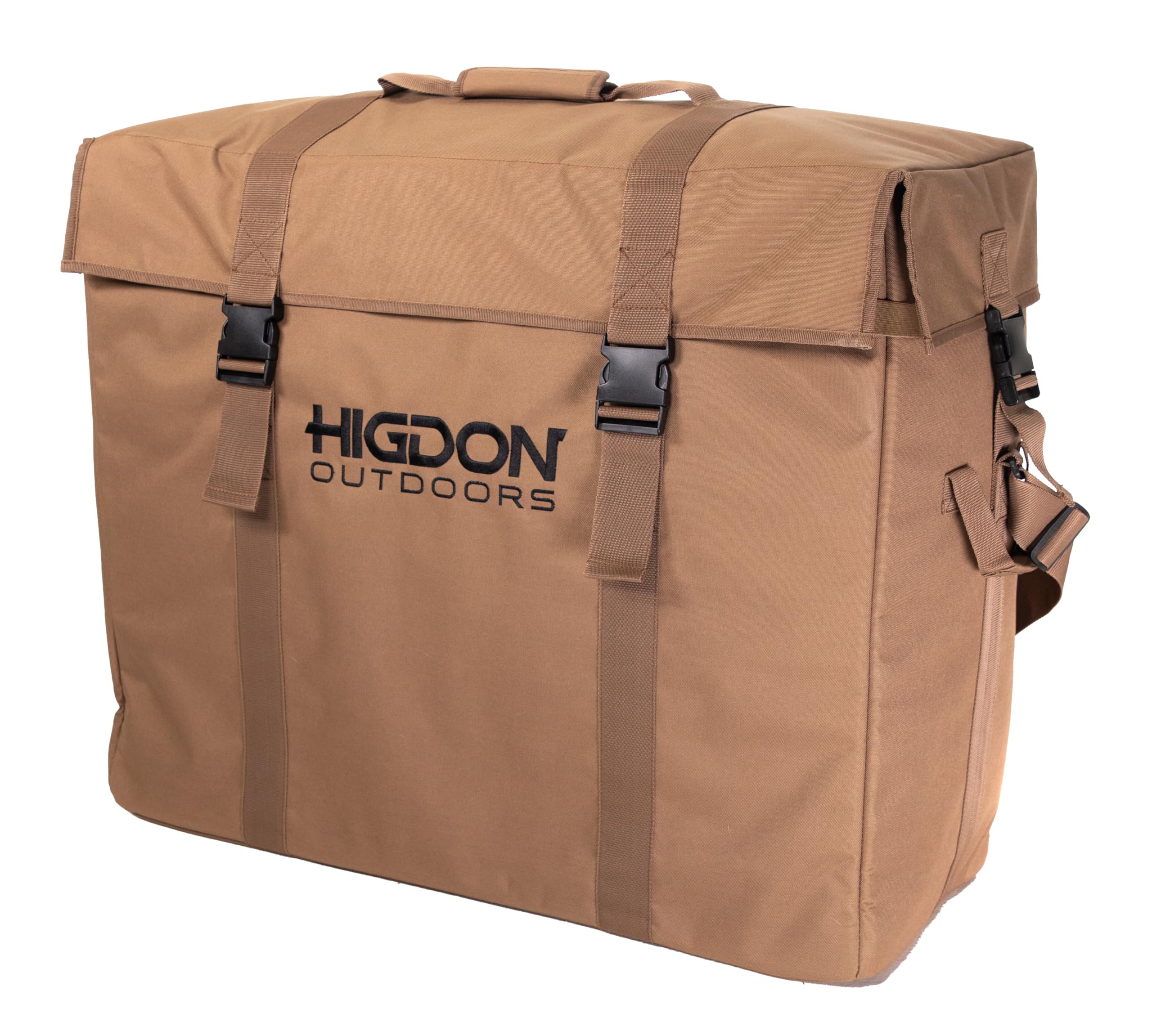 Higdon Outdoors self-standing silhouette decoy bag for easy field transport and organized decoy storage.