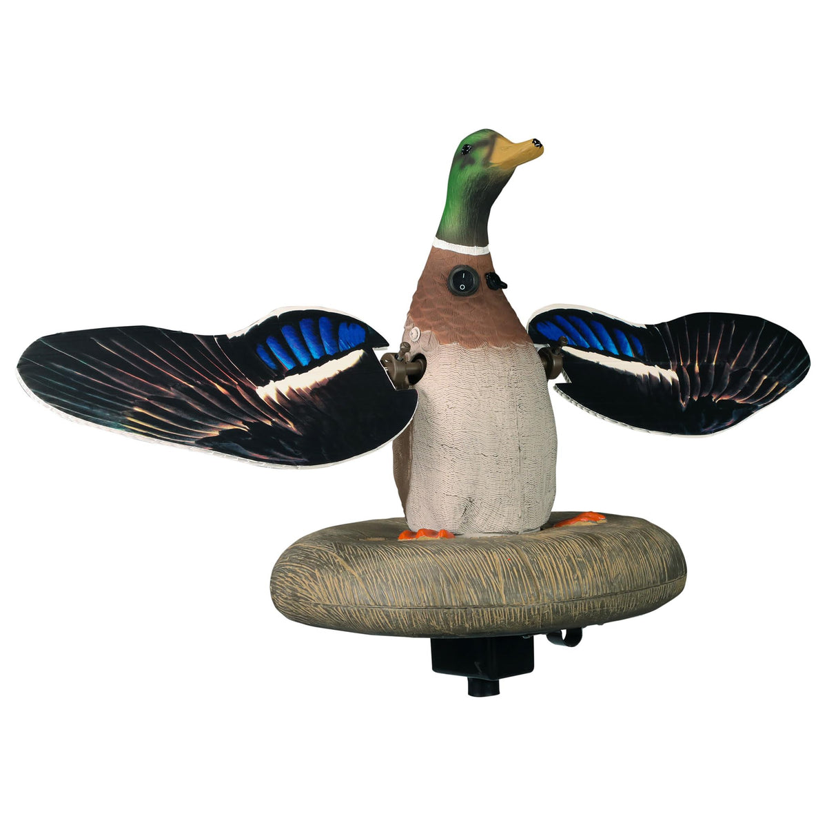 Higdon Outdoors XS floating flasher mallard drake 12V demonstrates lifelike motion for better visibility