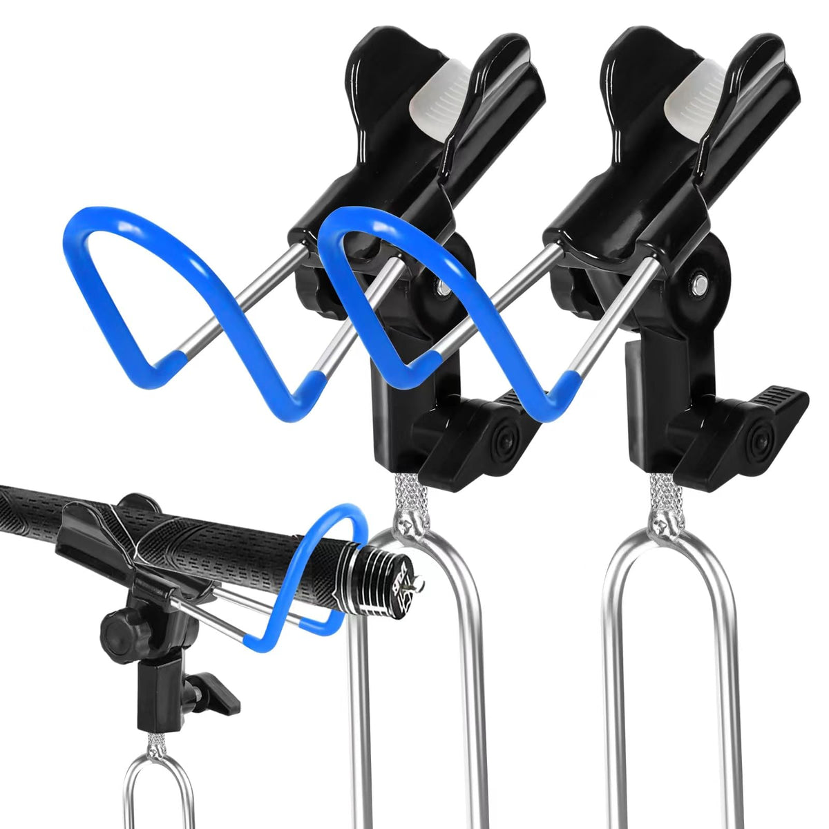 Hifisher Upgraded rod holder for bank with 360° rotation, ideal for hands-free shoreline fishing.