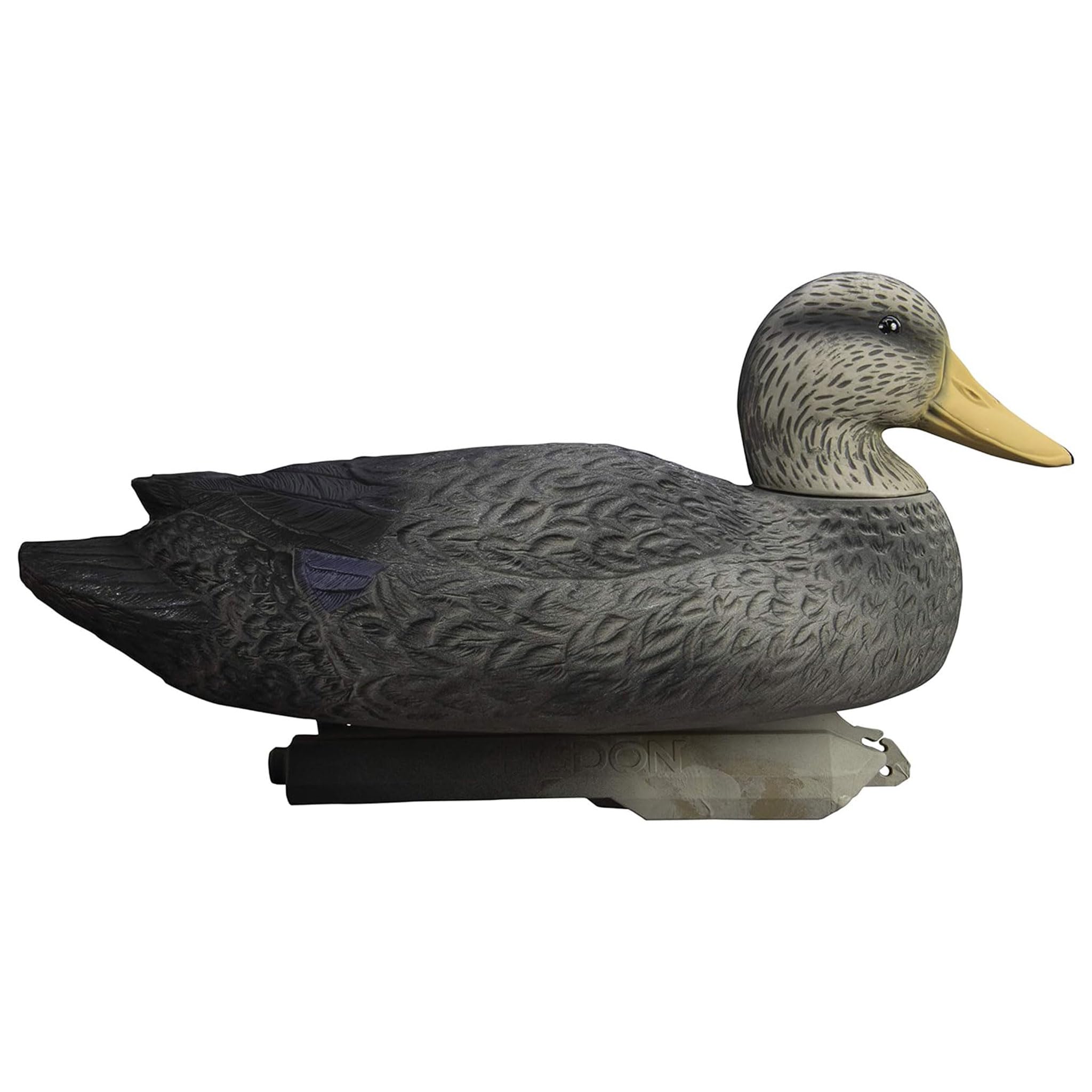 Higdon Outdoors Battleship Black Duck Decoys durable foam-filled construction for buoyant reliability.