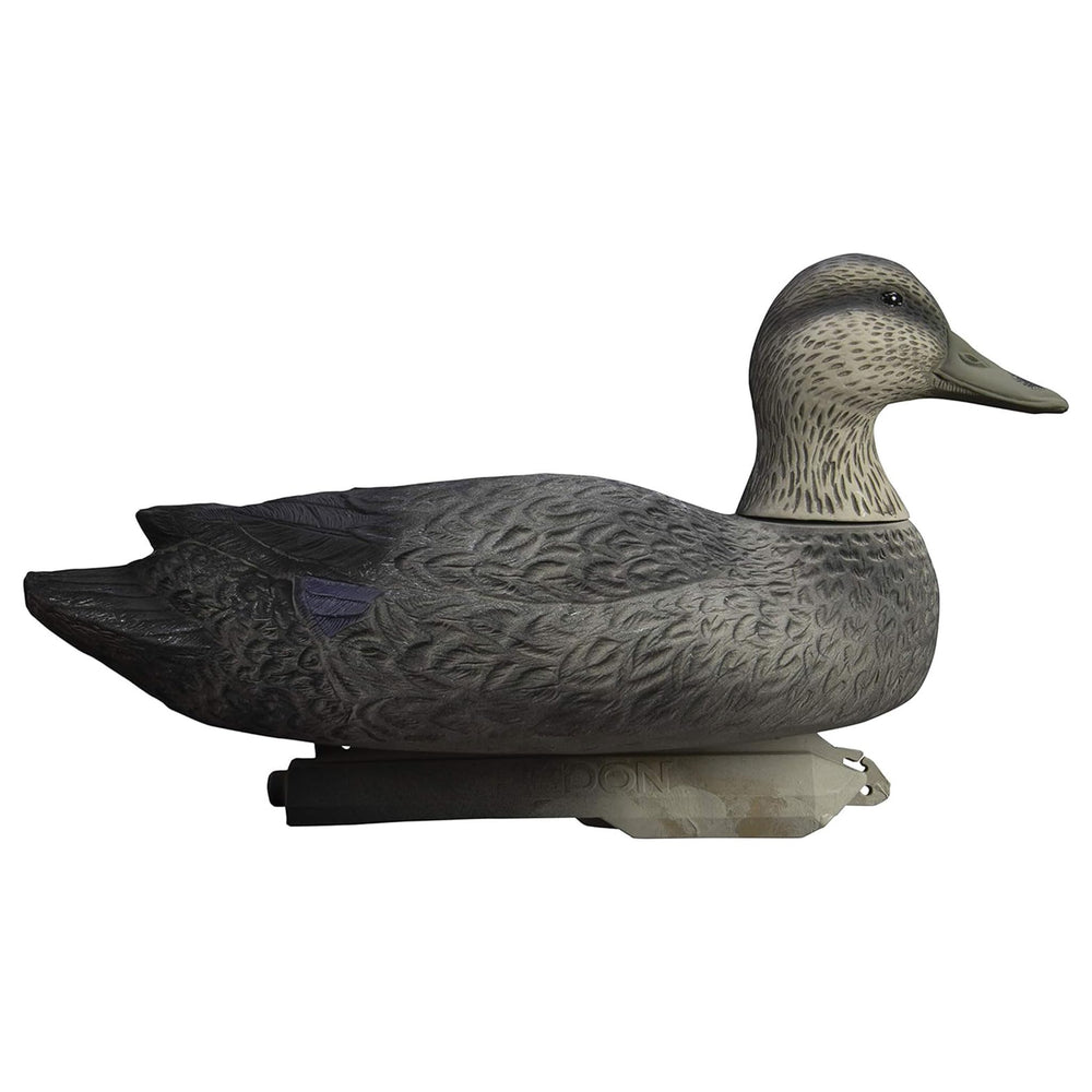 Higdon Outdoors Battleship Black Duck Decoys easy-set floating design for quick setups.