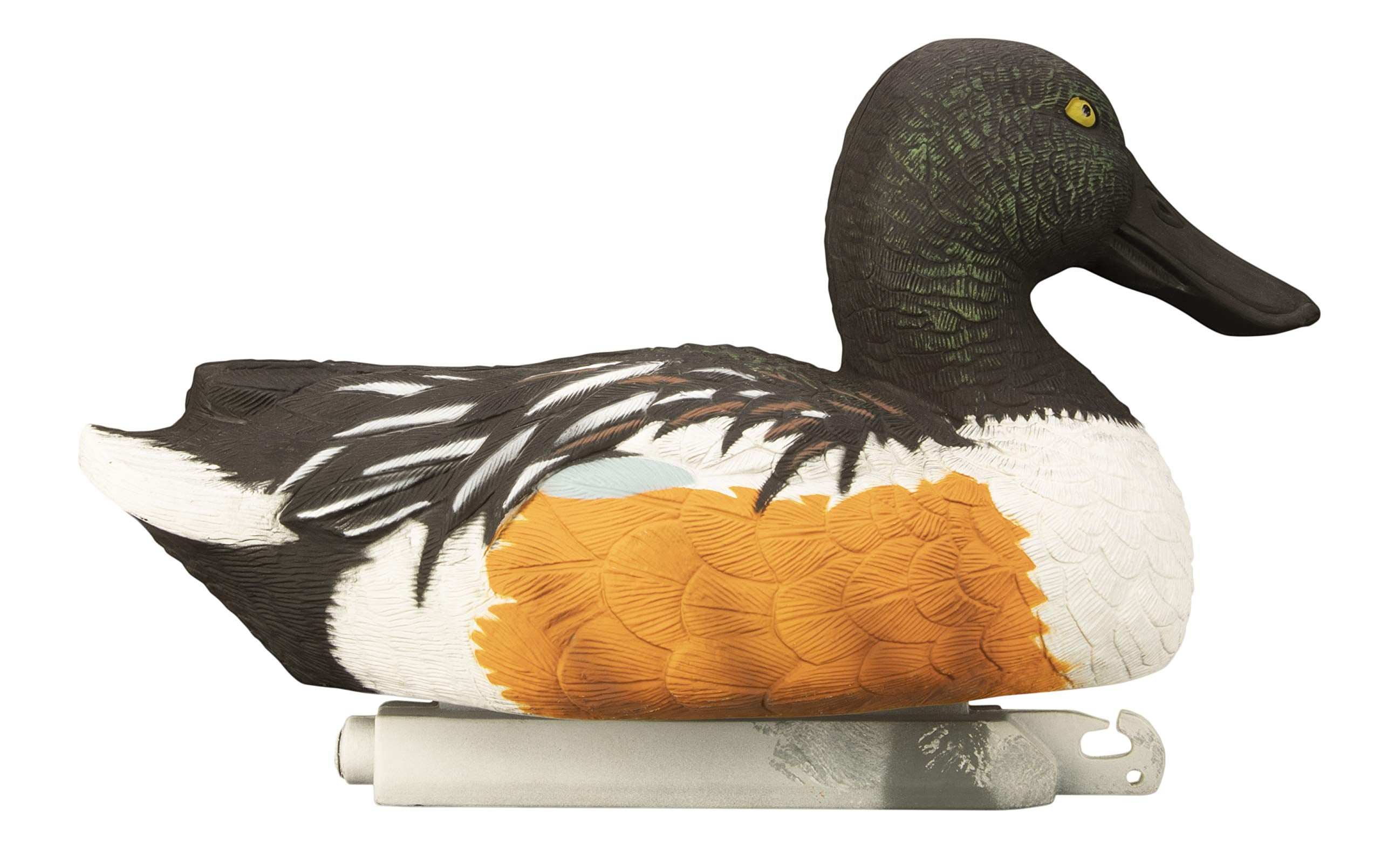 Higdon Outdoors Battleship Shoveler swivel head action demonstrates natural movement for life-like pose.