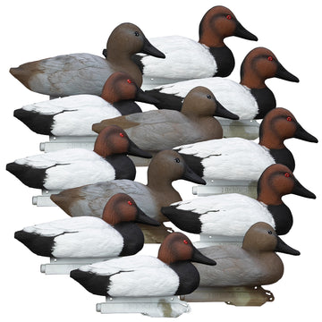 Higdon Outdoors canvasback upright drake decoy for high visibility on water.