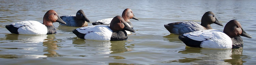 Higdon Outdoors canvasback self-righting keel design aids fast stringing on shallow water.