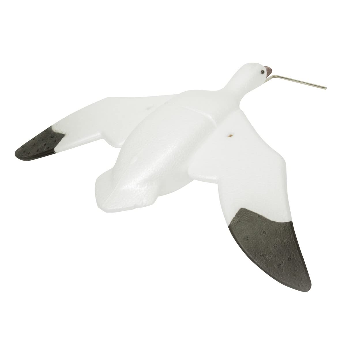 Higdon Outdoors Feather Flyers snow goose decoy, front view, non-glare finish for stealthy setups.