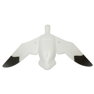 Higdon Outdoors Feather Flyers snow goose decoy, action shot, imitates whiffling landings.