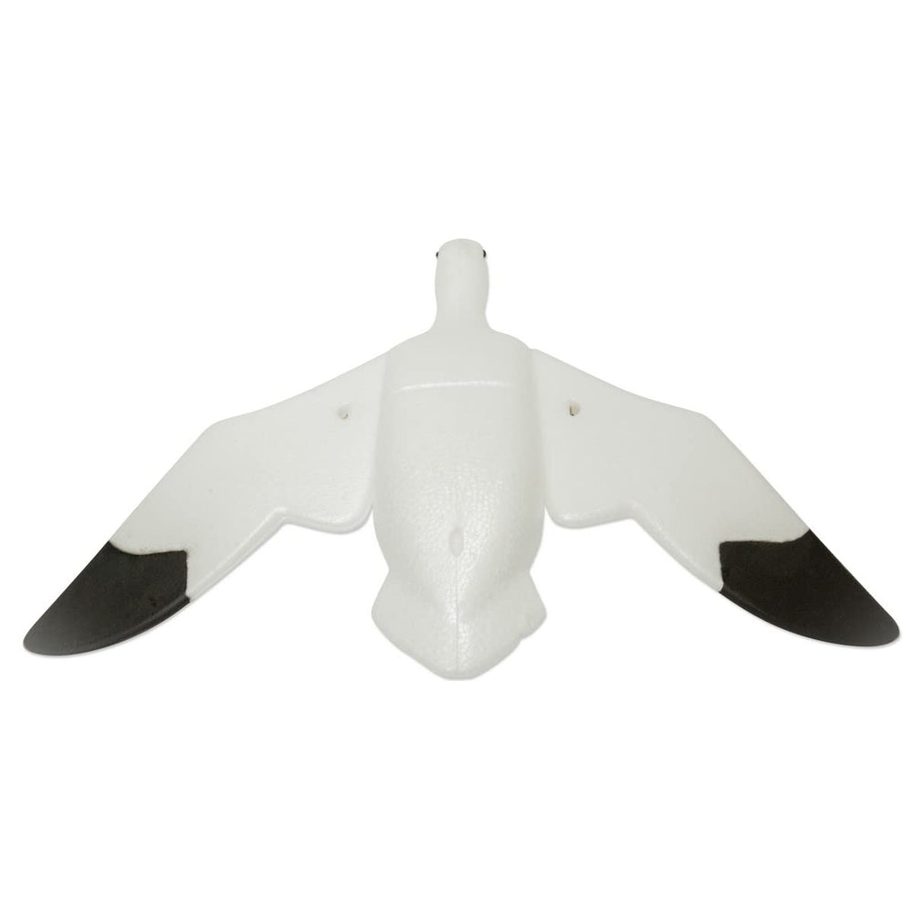 Higdon Outdoors Feather Flyers snow goose decoy, action shot, imitates whiffling landings.