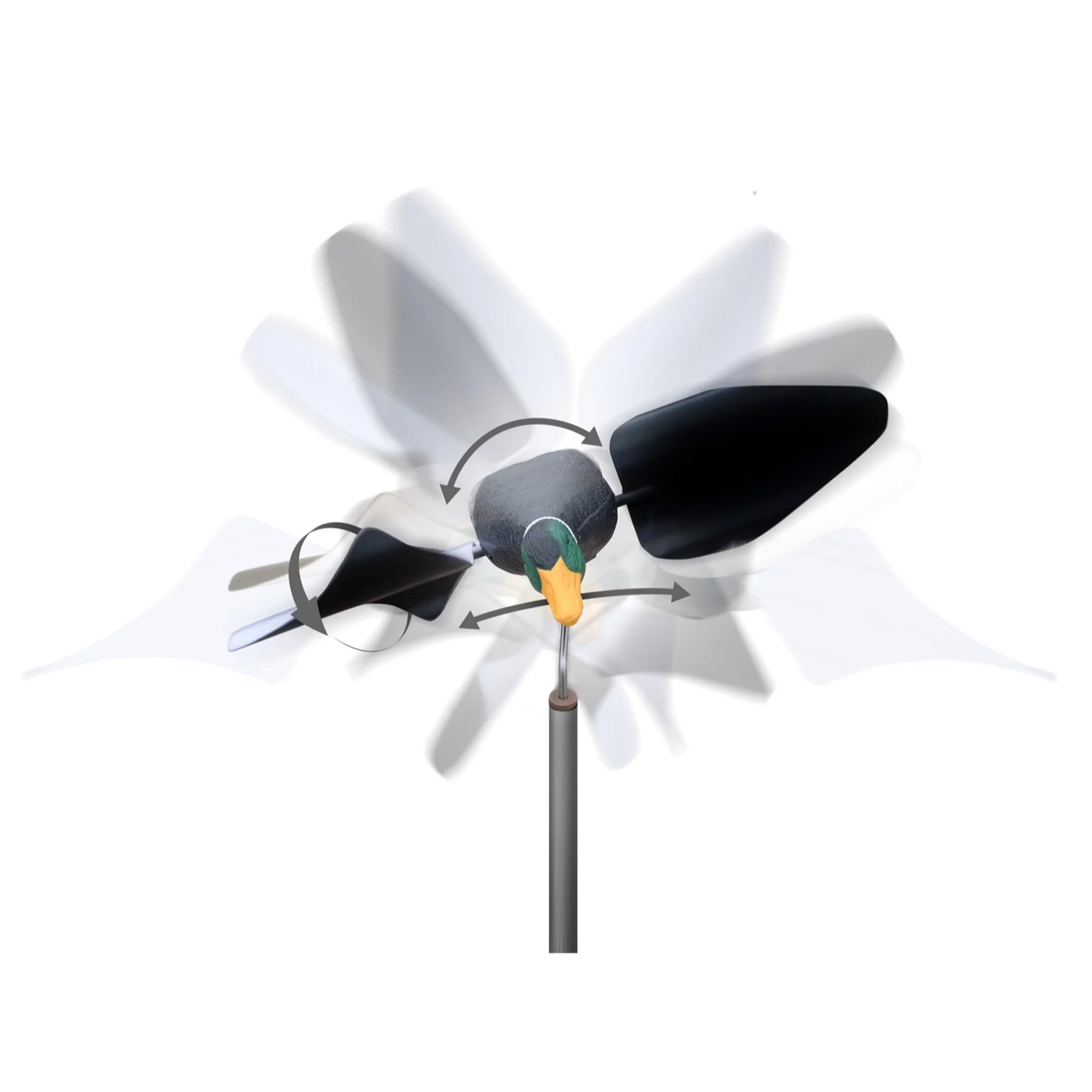 Close-up of the bearing system enabling fast wind activation.