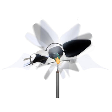 Close-up of the bearing system enabling fast wind activation.