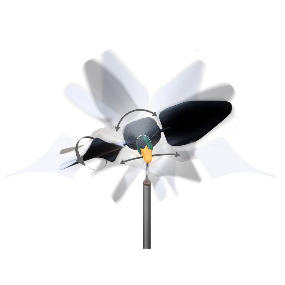Close-up of the bearing system enabling fast wind activation.