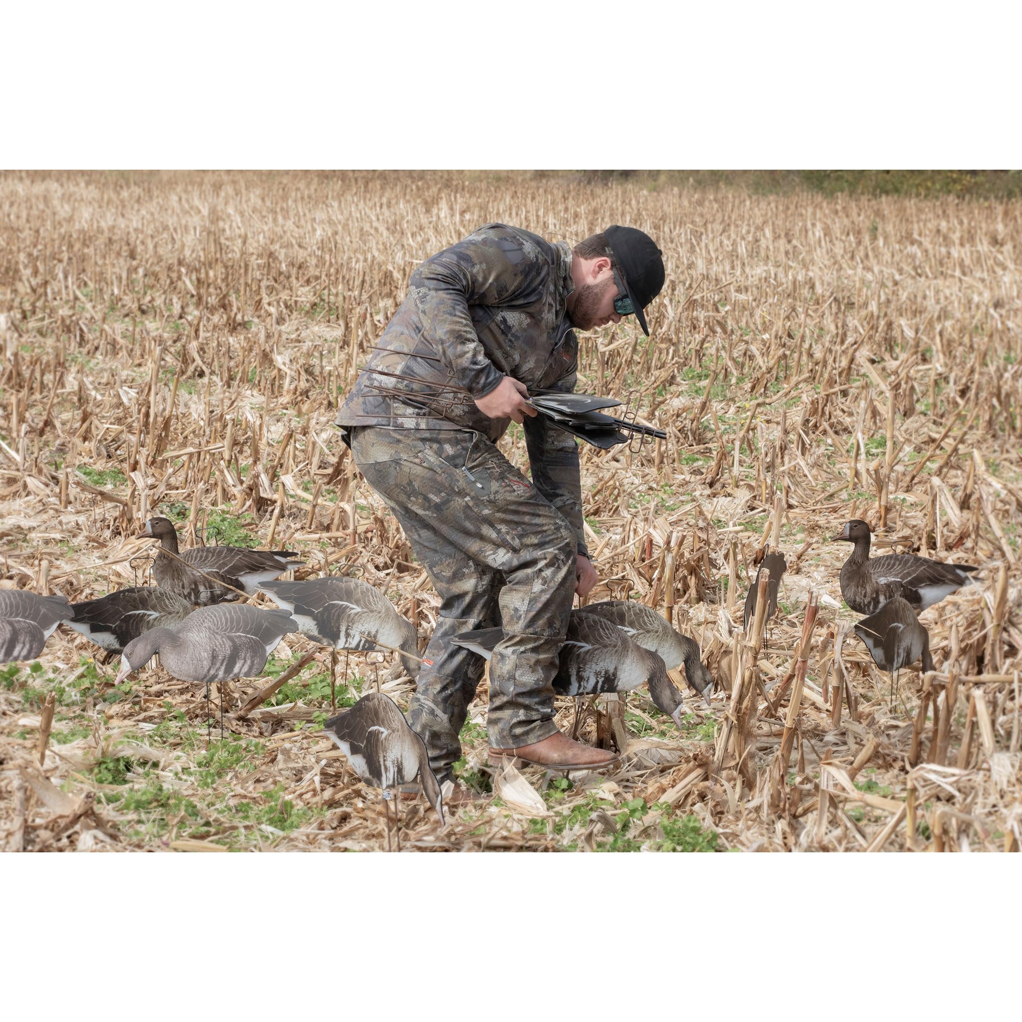 Higdon Outdoors standard silhouette decoys deliver realistic look when placed together