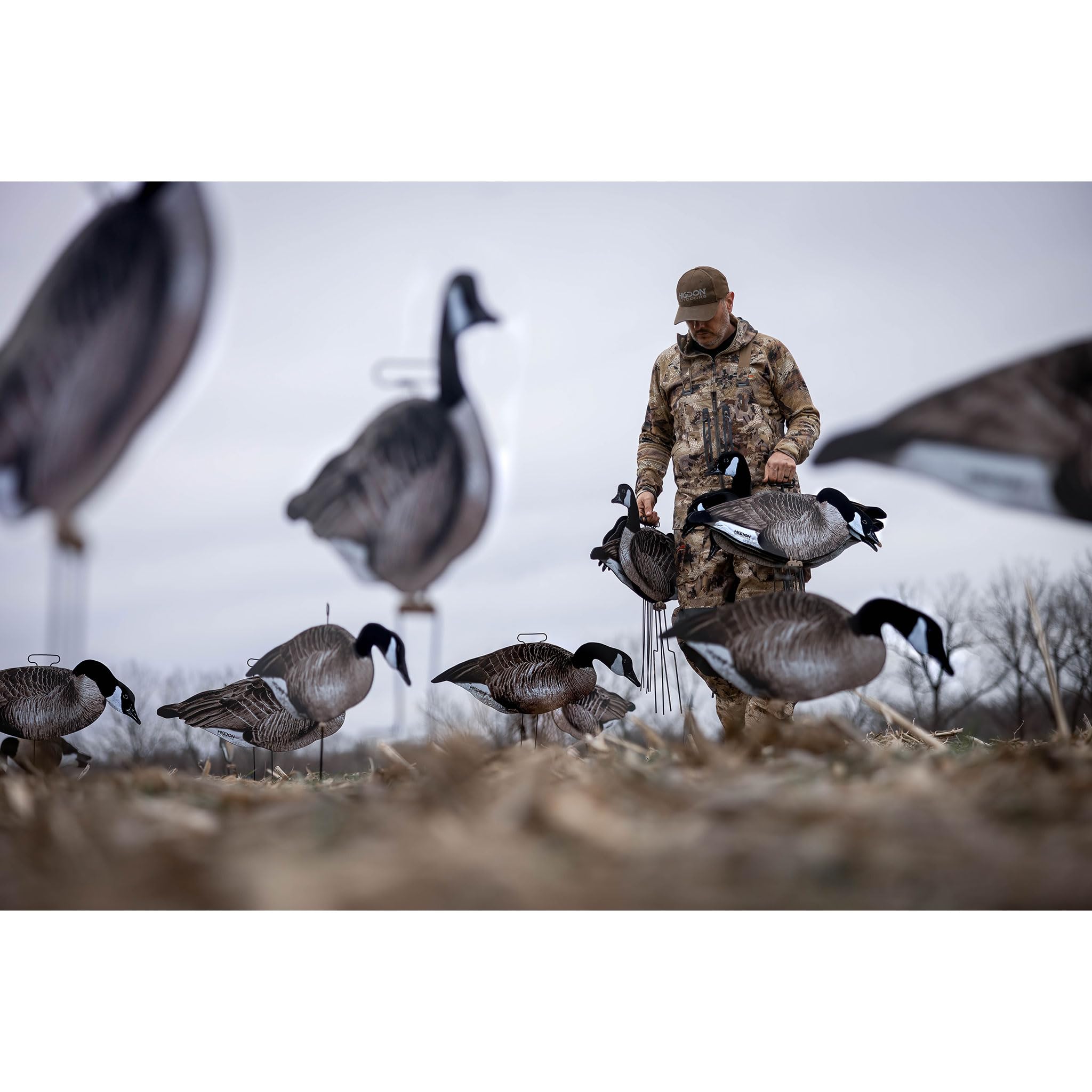 Higdon Outdoors Flats 12-pack layout shows complete spread for field setups