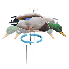 Higdon Outdoors Flats drake feeder decoy with motion-ready pose to entice passing ducks.