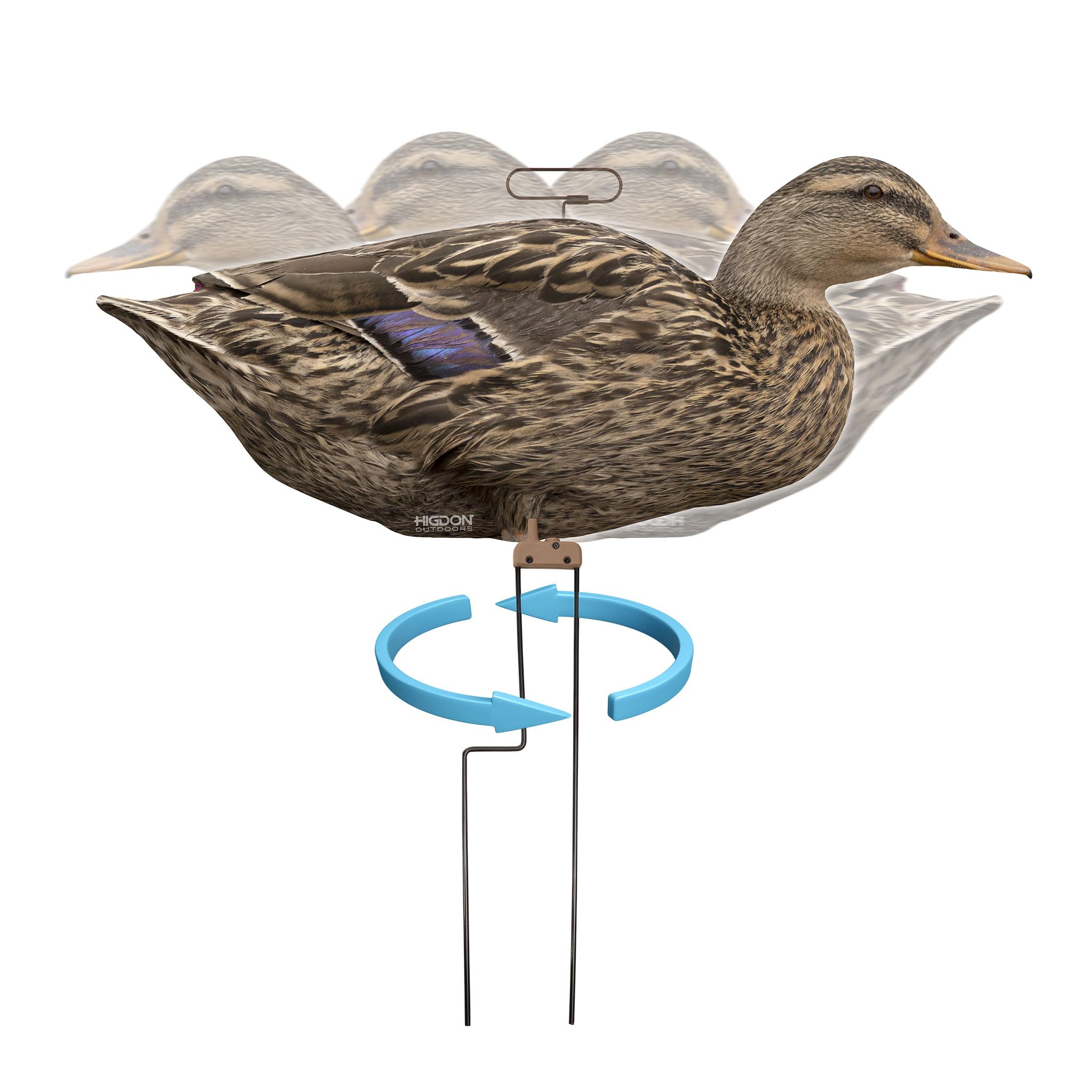 Higdon Outdoors Flats motion-stakes provide stable, quick setup and dynamic movement.