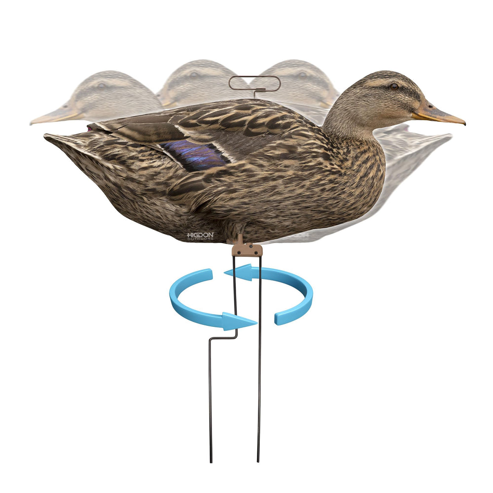 Higdon Outdoors Flats motion-stakes provide stable, quick setup and dynamic movement.