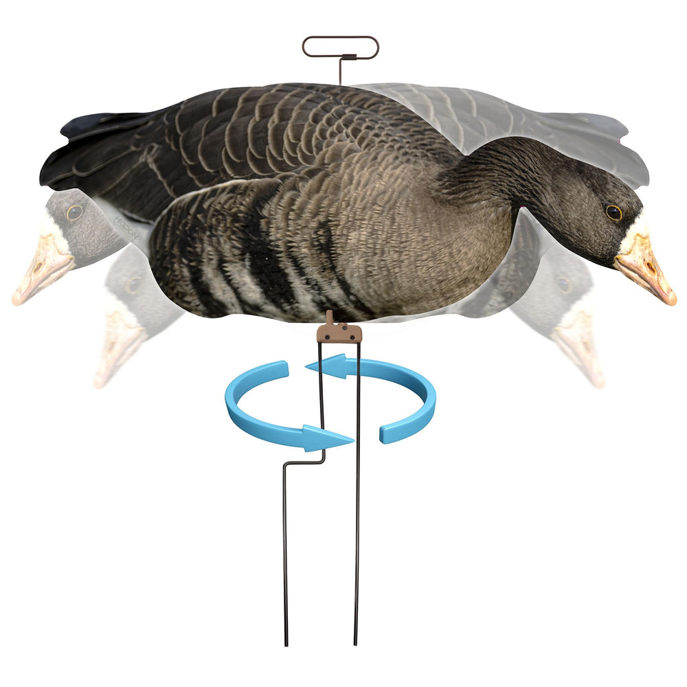 Higdon Outdoors Flats rotation 145 degrees simulates natural movement.