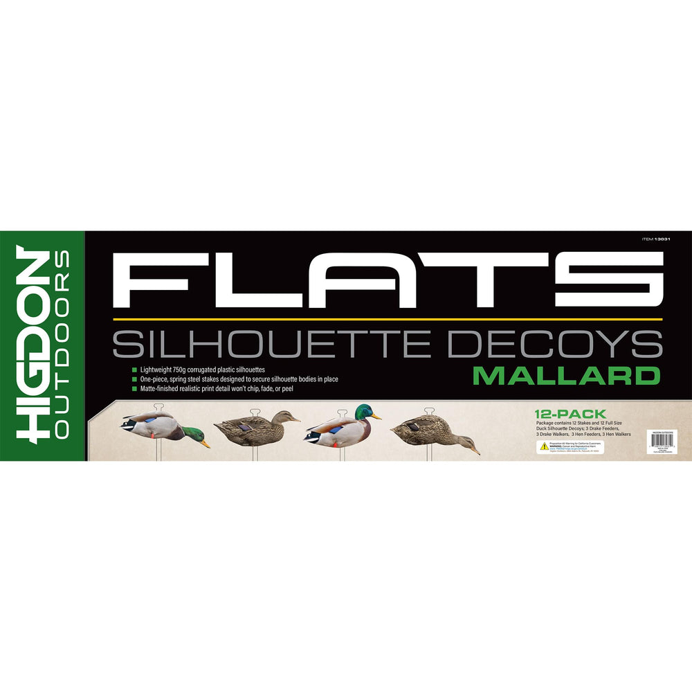Higdon Outdoors Flats weather-resistant plastic keeps decoys durable in the field.