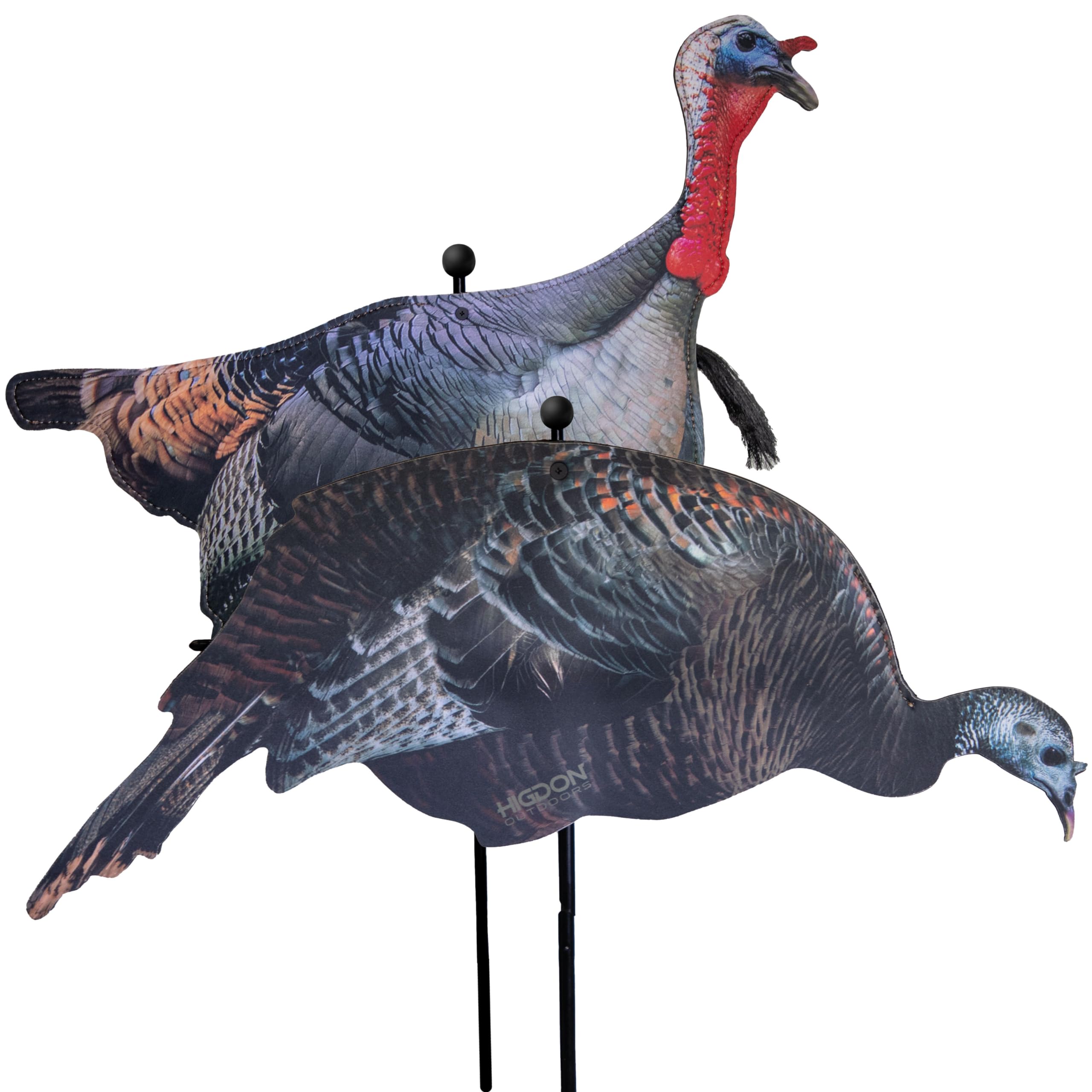Higdon Outdoors Flex Tom and Hen silhouette decoy offers quick setup and lifelike realism.