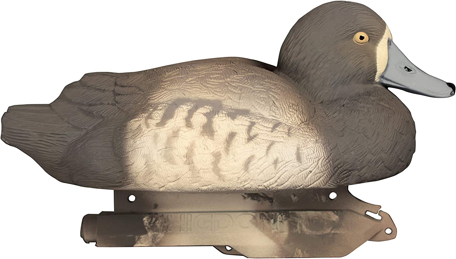 Higdon Outdoors foam-filled bluebill decoy close-up shows durability and buoyancy