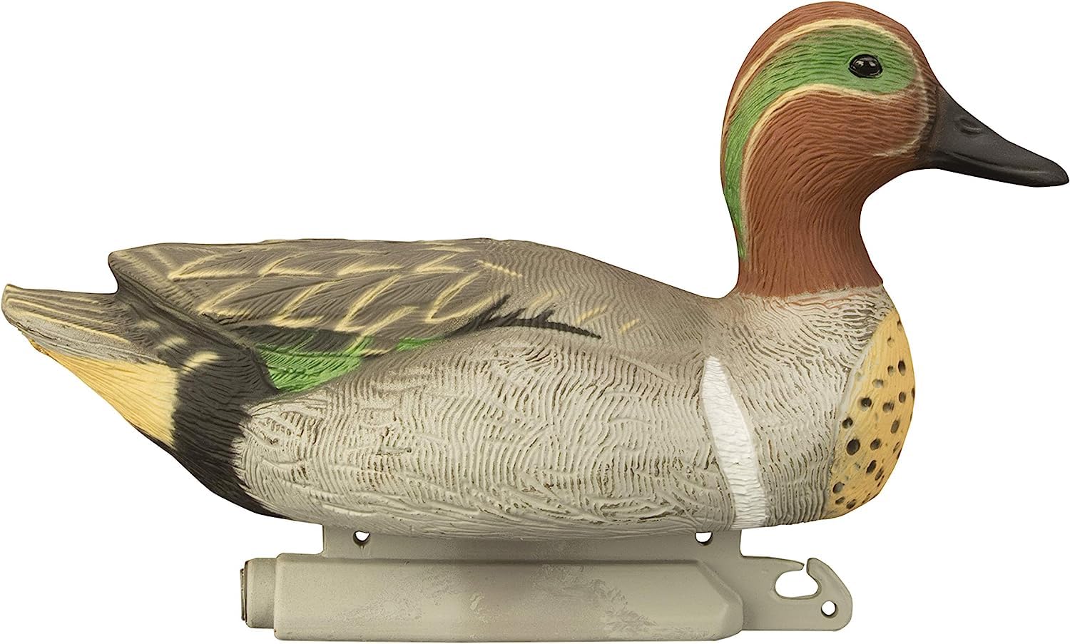 Higdon Outdoors green-wing teal drake resting decoy adds natural pose variety for ducks