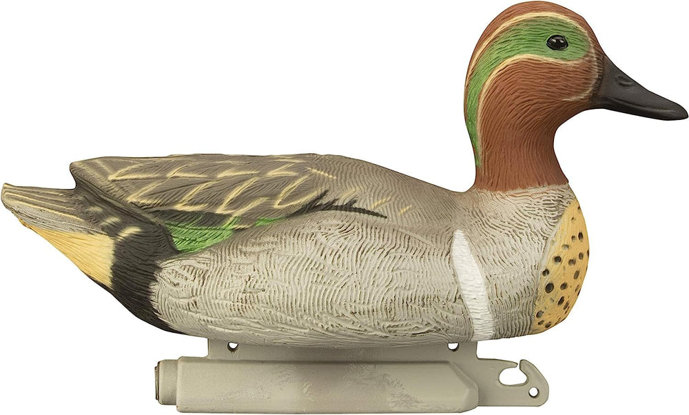 Higdon Outdoors green-wing teal drake resting decoy adds natural pose variety for ducks