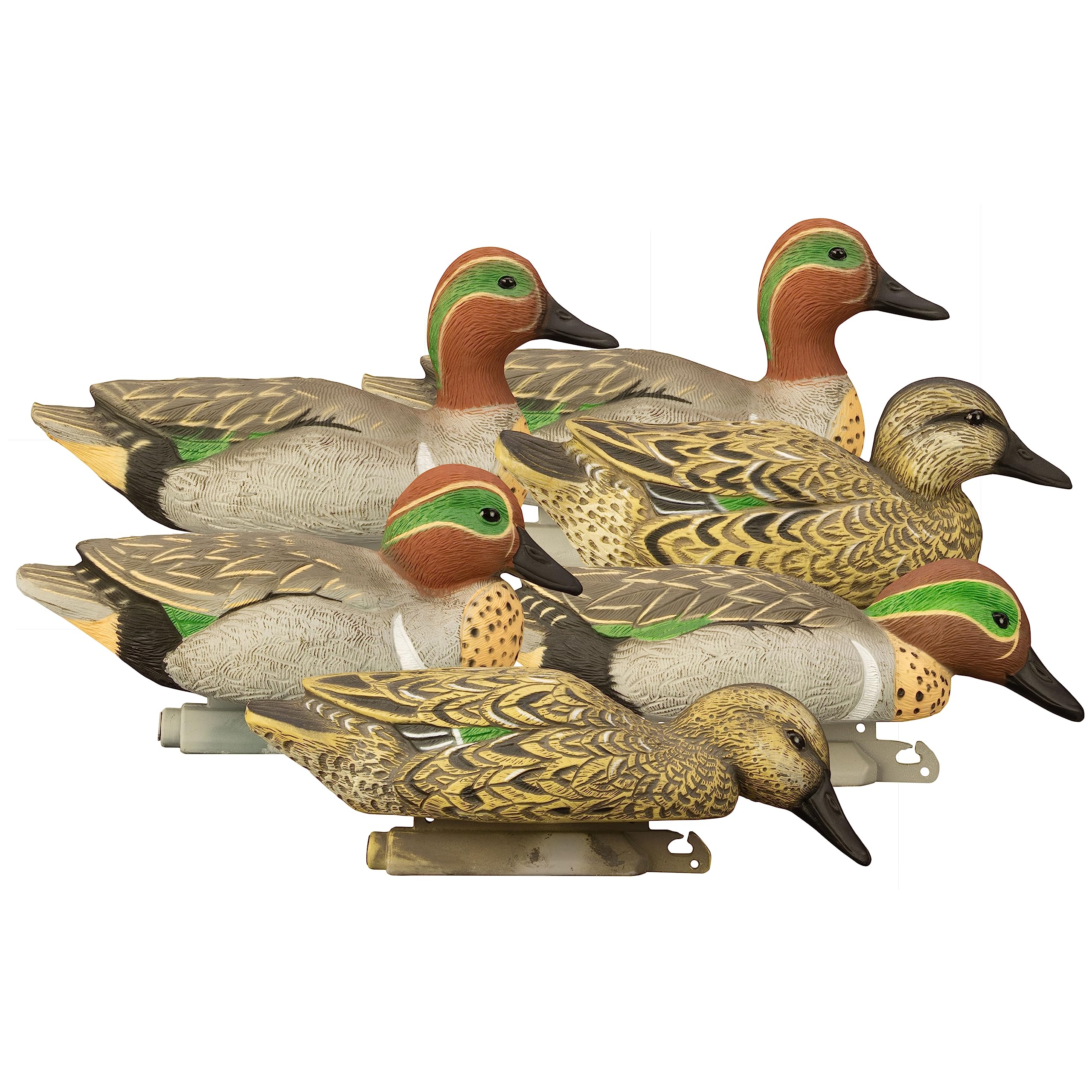 Higdon Outdoors green-wing teal drake upright decoy boosts realism in open-water spreads