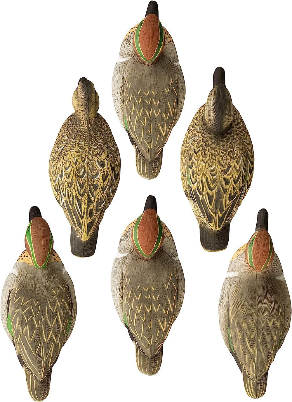 Higdon Outdoors green-wing teal weighted keel decoy ensures stable setup across depths